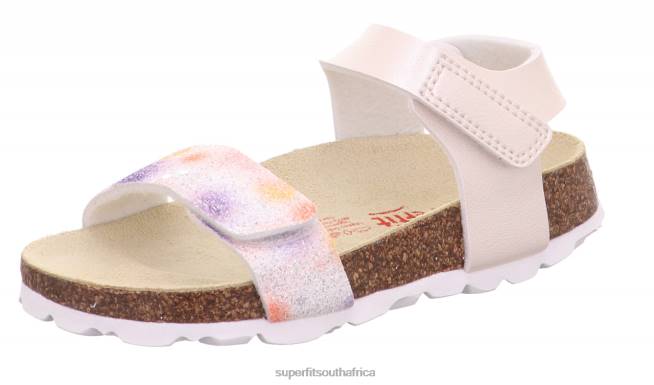 FUSSBETTPANTOFFEL - Sandal with Velcro Fastener Toddlers White/Multicoloured NLL0585 Superfit Sandals