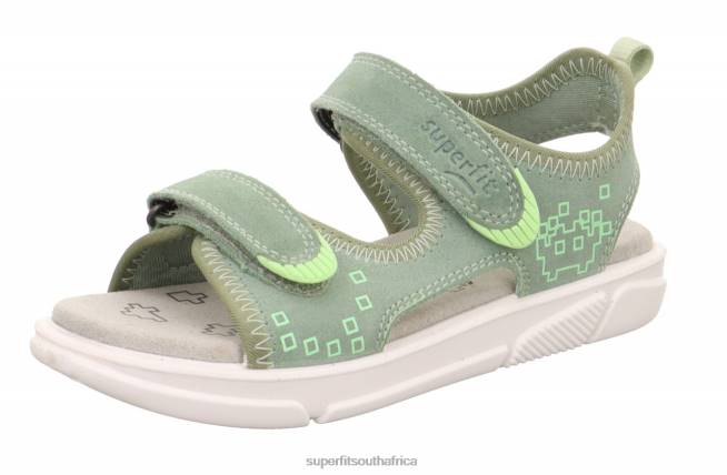 PIXIE - Sandal with Velcro Fastener Toddlers Light Green NLL0649 Superfit Sandals