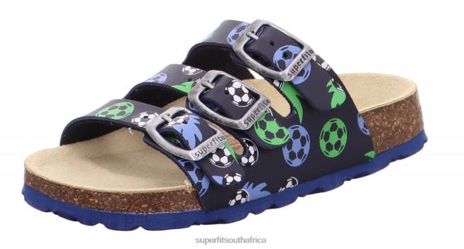 FUSSBETTPANTOFFEL - Slipper with Buckle Toddlers Blue/Green NLL0561 Superfit Slippers