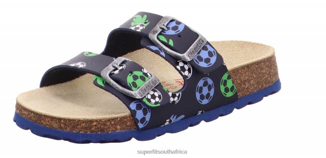 FUSSBETTPANTOFFEL - Slipper with Buckle Toddlers Blue/Green NLL0577 Superfit Slippers