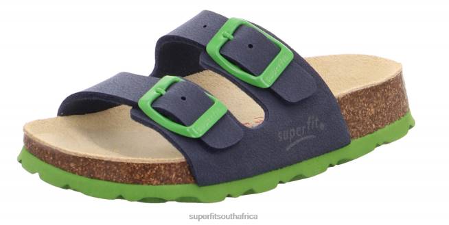 FUSSBETTPANTOFFEL - Slipper with Buckle Toddlers Blue/Green NLL0579 Superfit Slippers