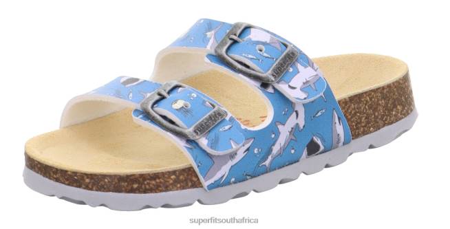 FUSSBETTPANTOFFEL - Slipper with Buckle Toddlers Blue/Multicoloured NLL0574 Superfit Slippers