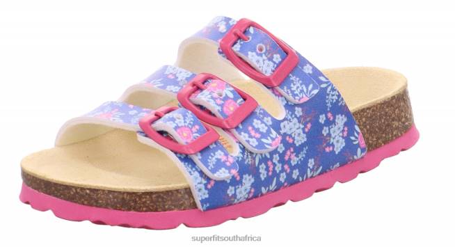 FUSSBETTPANTOFFEL - Slipper with Buckle Toddlers Blue/Multicoloured NLL0600 Superfit Slippers