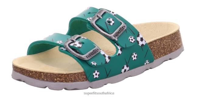 FUSSBETTPANTOFFEL - Slipper with Buckle Toddlers Green NLL0592 Superfit Slippers