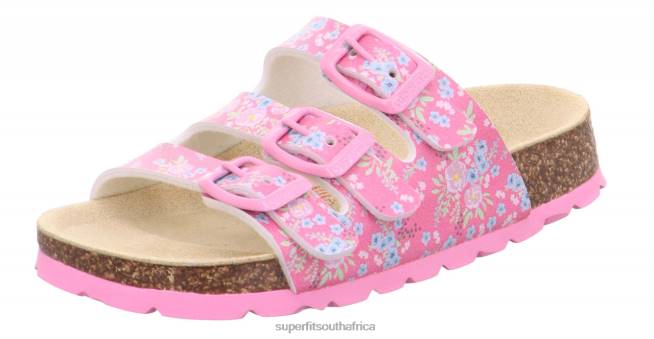 FUSSBETTPANTOFFEL - Slipper with Buckle Toddlers Pink/Multi Coloure NLL0598 Superfit Slippers