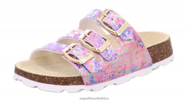 FUSSBETTPANTOFFEL - Slipper with Buckle Toddlers Rose NLL0595 Superfit Slippers